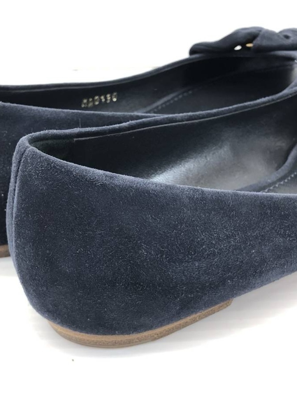 Louis Vuitton Navy Peep-Toe Bow Flats - Picture 4 of 10